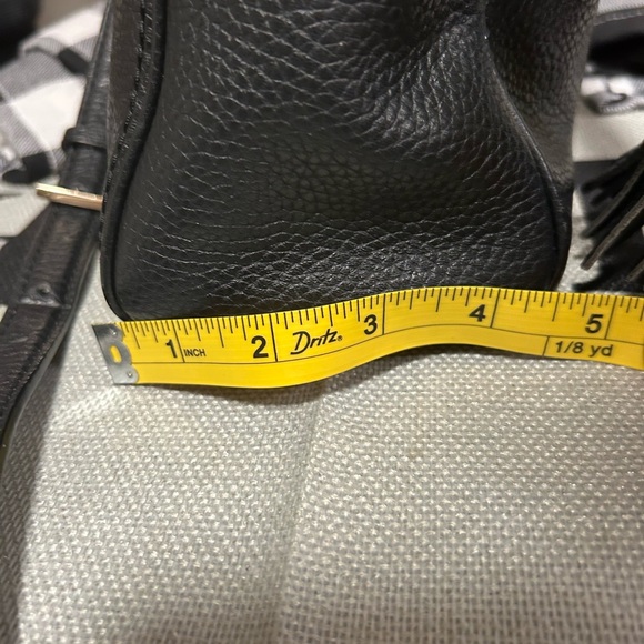 kate spade Chester Street Miri Black Pebbled Leather Shoulder Bag with Tassel - Picture 8 of 16